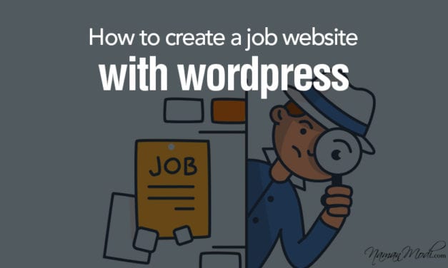 How to create a job searching website in WordPress
