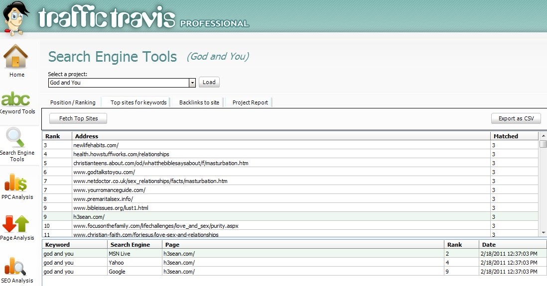 Traffic Travis- Search Engine Tools