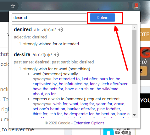 Google Dictionary Extension-step 4