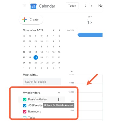calendar outlook google sync subscribe dots three click settings name windows right